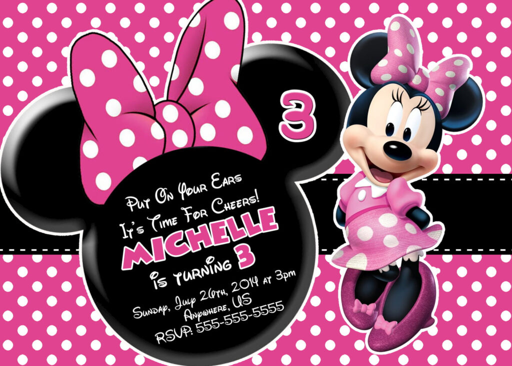 FREE Minnie Mouse Printable Birthday Invitations FREE PRINTABLE