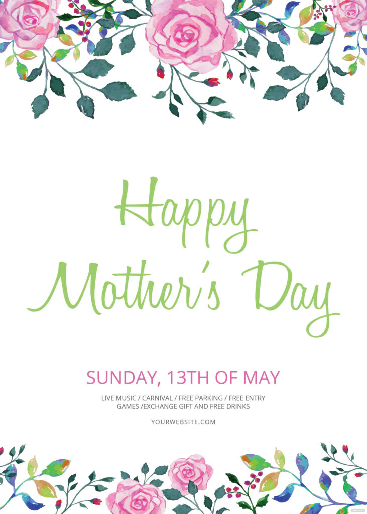 Free Mother s Day Flyer Template In Adobe Photoshop Illustrator