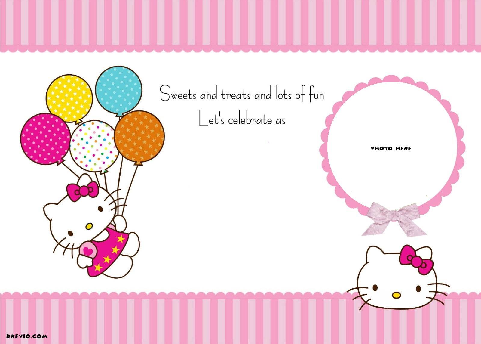 FREE Personalized Hello Kitty Birthday Invitations FREE PRINTABLE 