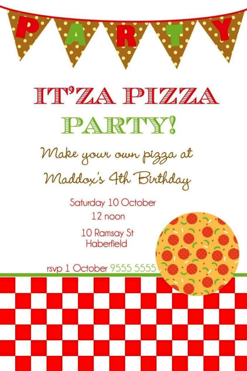 Free Pizza Party Invitation Template SampleTemplatess SampleTemplatess