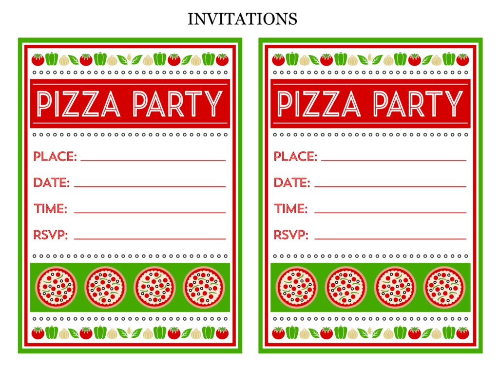 Free Pizza Party Printables Catch My Party