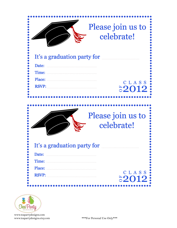 Free Print Graduation Announcements Template Invitatio Graduation 