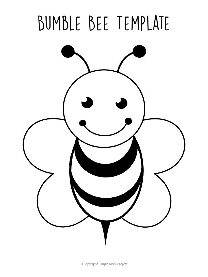 Free Printable Bee Templates Bee Coloring Pages Bee Template Bee