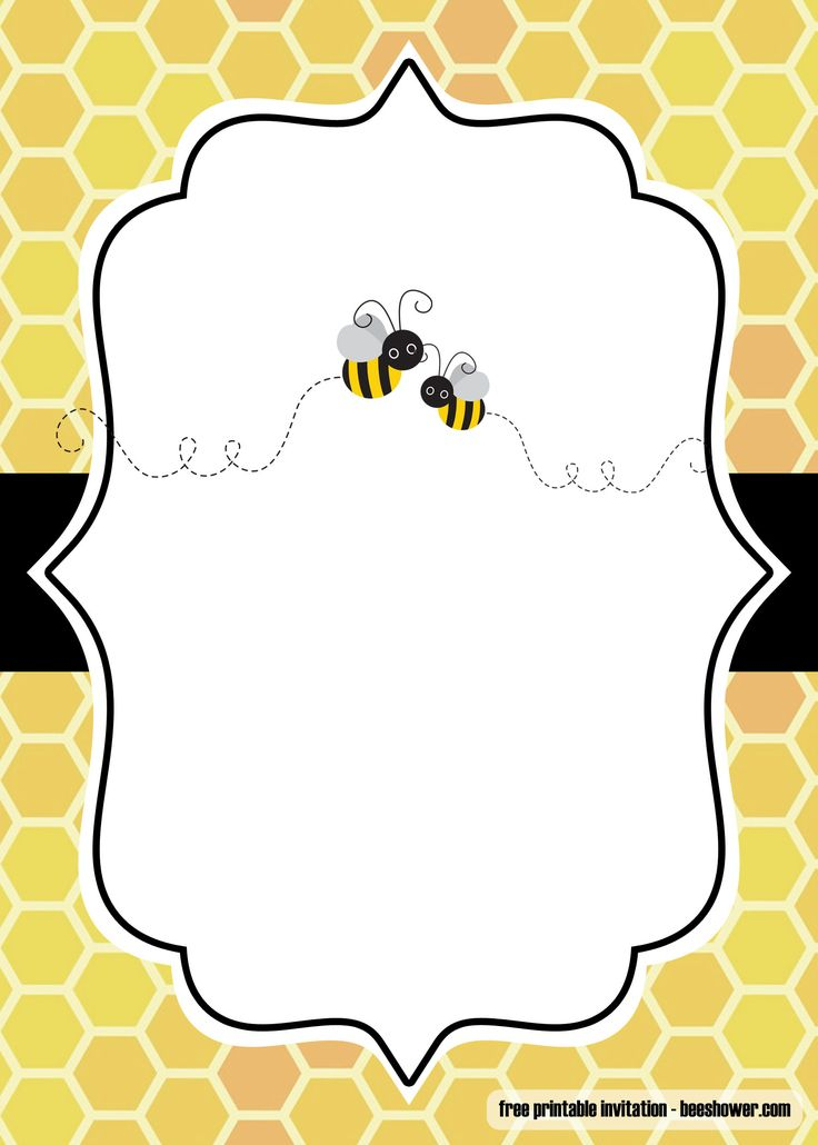 FREE Printable Bumblebee Baby Shower Invitations FREE Printabl Bee 