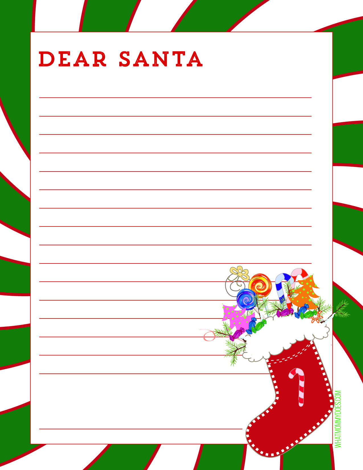 Free Printable Dear Santa Letter For Kids Dear Santa Letter Letters 