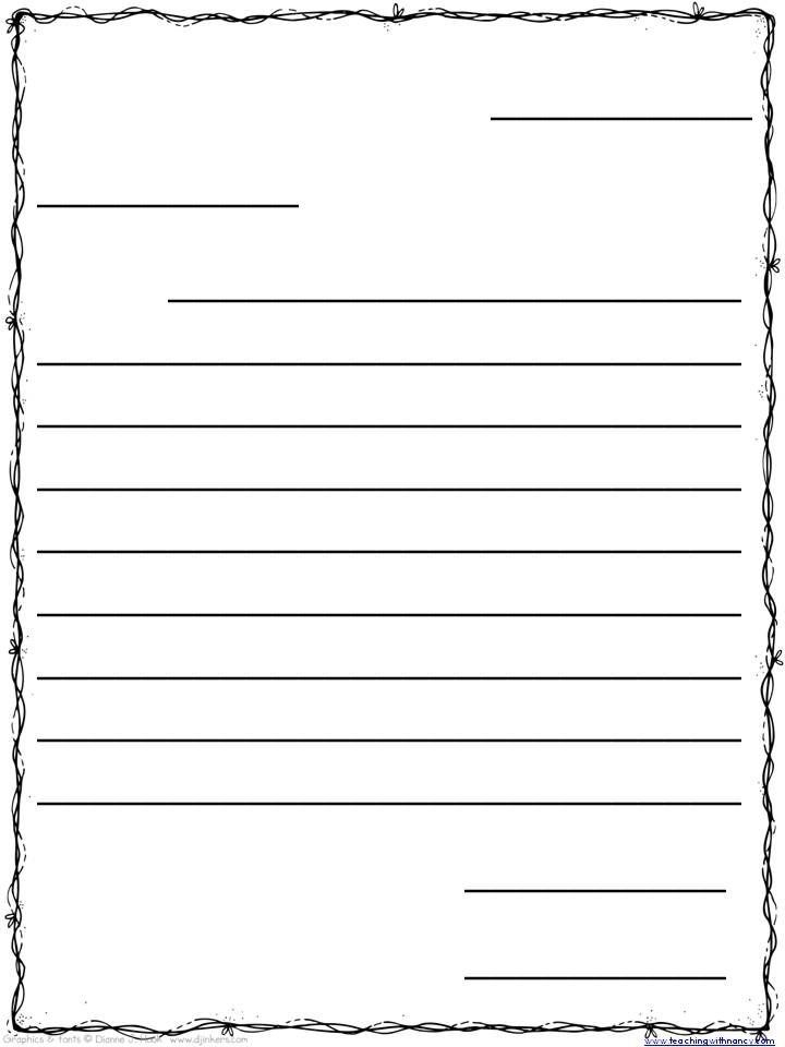 Free Printable Friendly Letter Templates 0 Friendly Letter Template