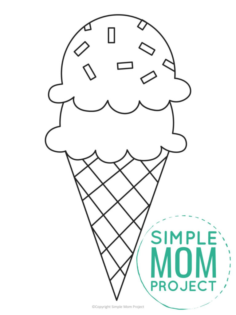 Free Printable Ice Cream Template Simple Mom Project