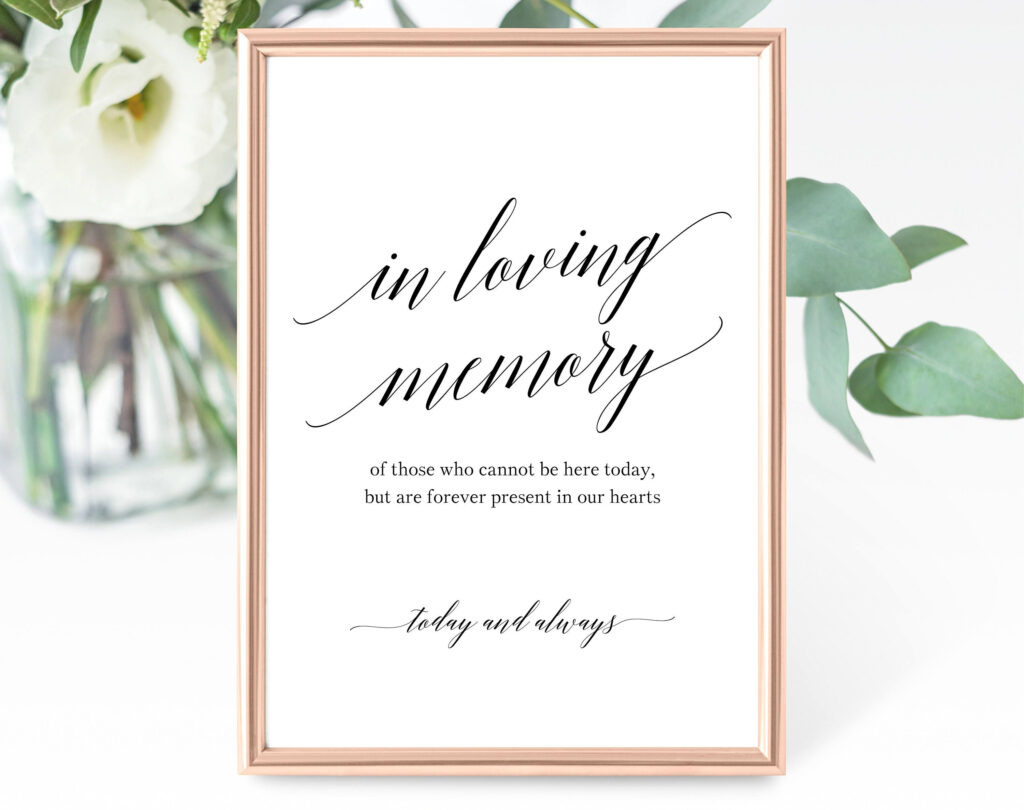 Free Printable In Loving Memory Templates Download Free Printable Gallery