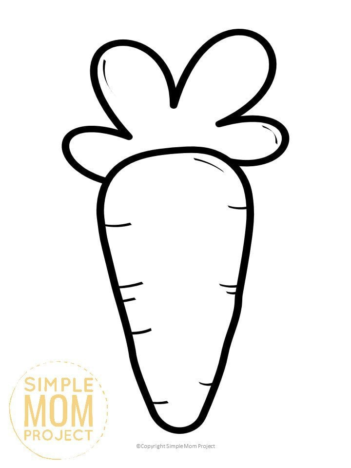Free Printable Large Medium And Small Carrot Templates