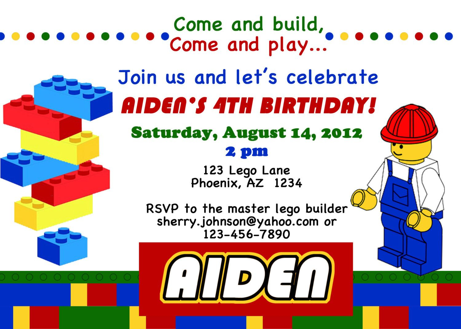 Free Printable Lego Invitations Lego Birthday Invitations Birthday 