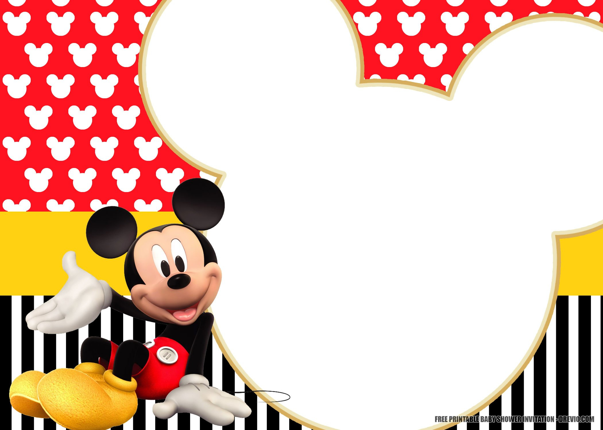 Free Printable Mickey Mouse Invitation Templates Download Hundreds 