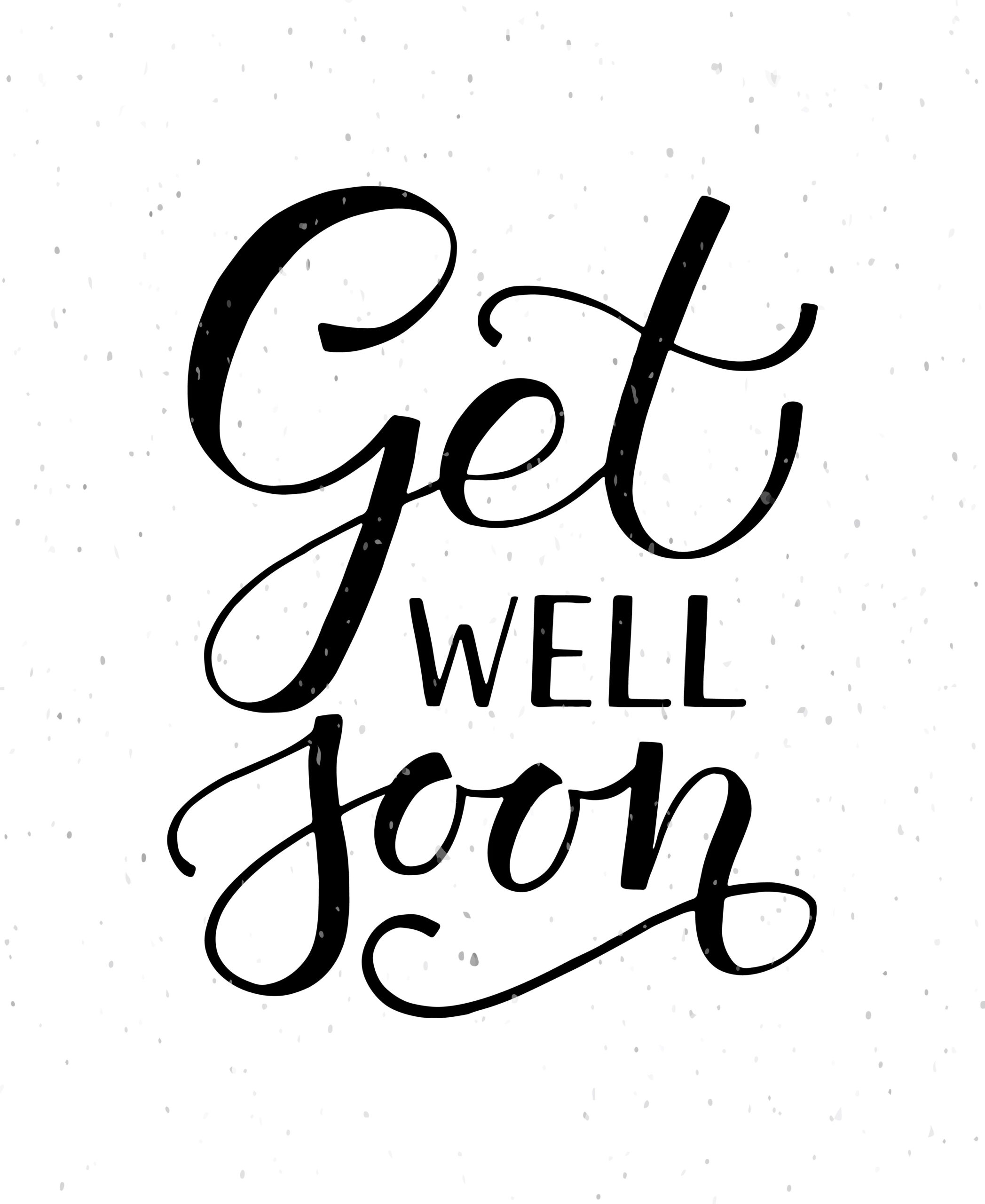Get Well Soon Typography Card Typography Card Get Well Soon Get 