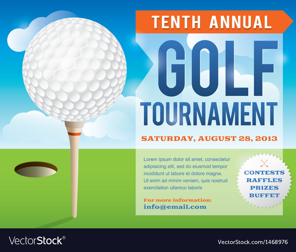 Golf Tournament Invitation Design Royalty Free Vector Image