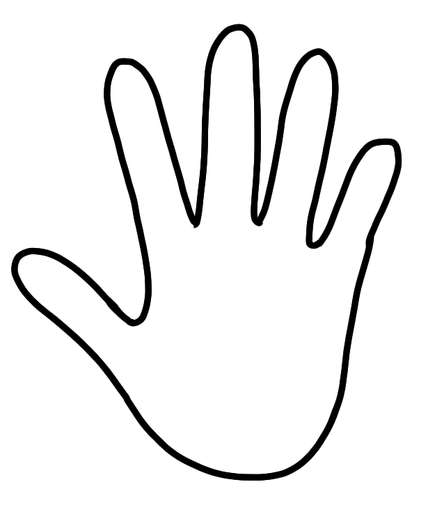 Hand Outline Template ClipArt Best