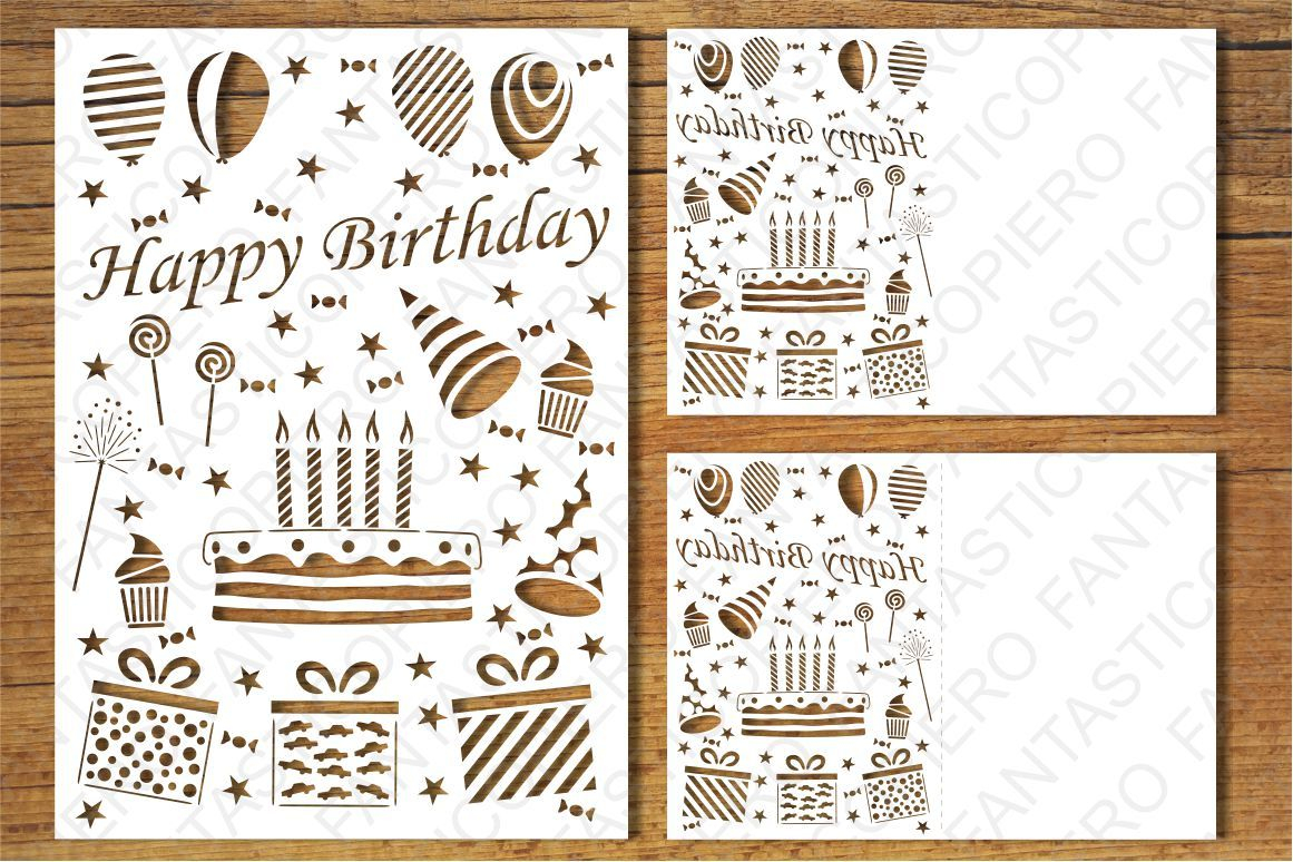 Happy Birthday Card SVG Files By PieroGraphicsDesign TheHungryJPEG 