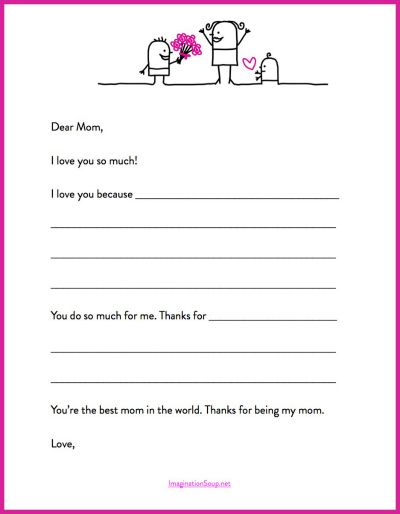 Here s A Quick Mother s Day Printable Letter Template Letter Template 