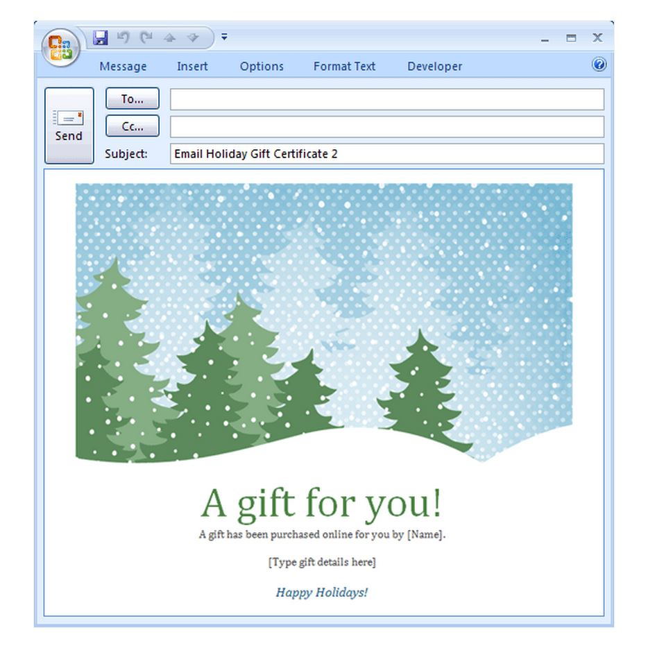 Holiday Email Template Free Holiday Email Template