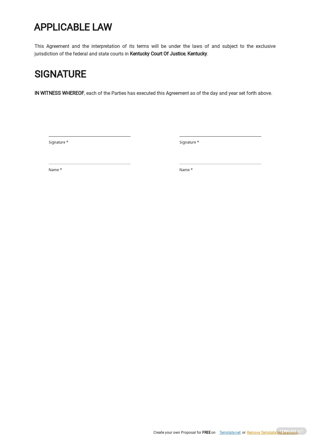 Horse Grazing Agreement Template In Google Docs Word Template