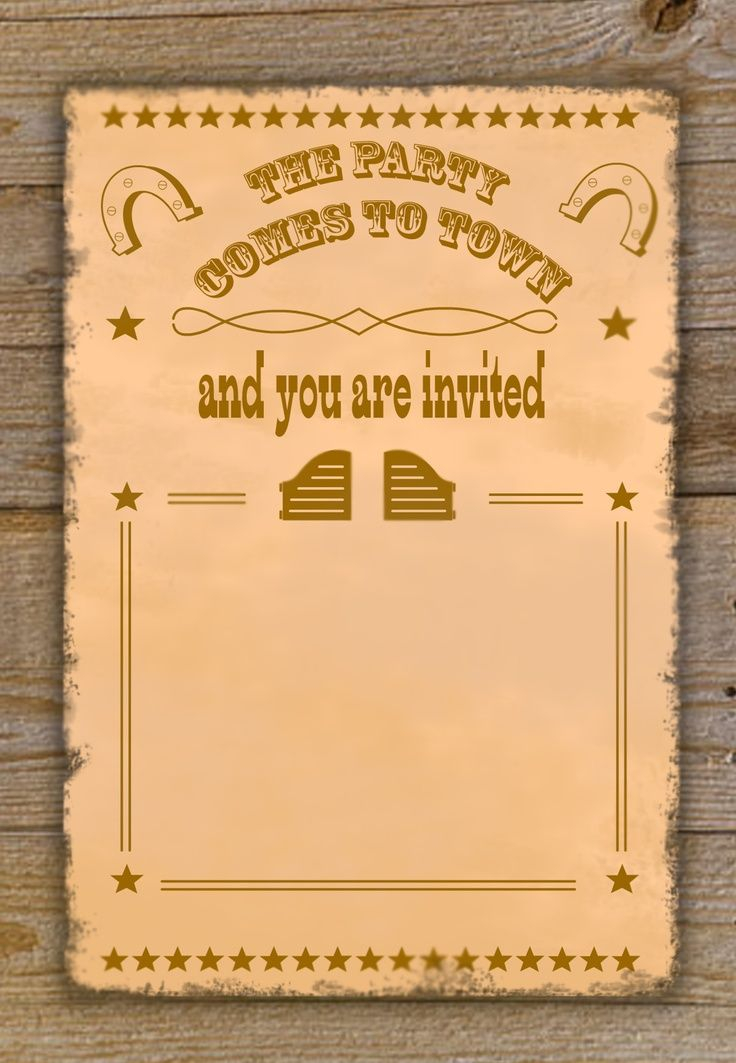Http www google blank html Cowboy Party Invitations Party 