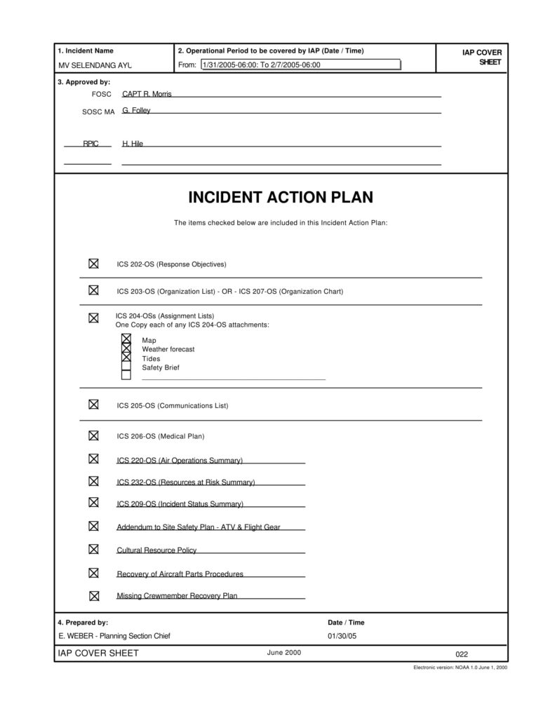 Incident Action Plan Templates 10 PDF Word Examples