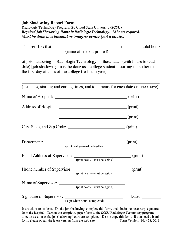 Internal Job Shadowing Plan Template Fill Out And Sign Printable PDF 