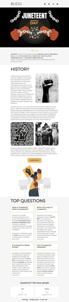 Juneteenth Email Template Email Design Newsletter Design Email