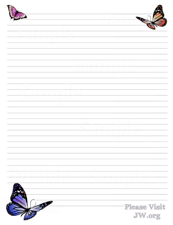 JW Letter Writing Stationery Butteflies Digital Download In 2021