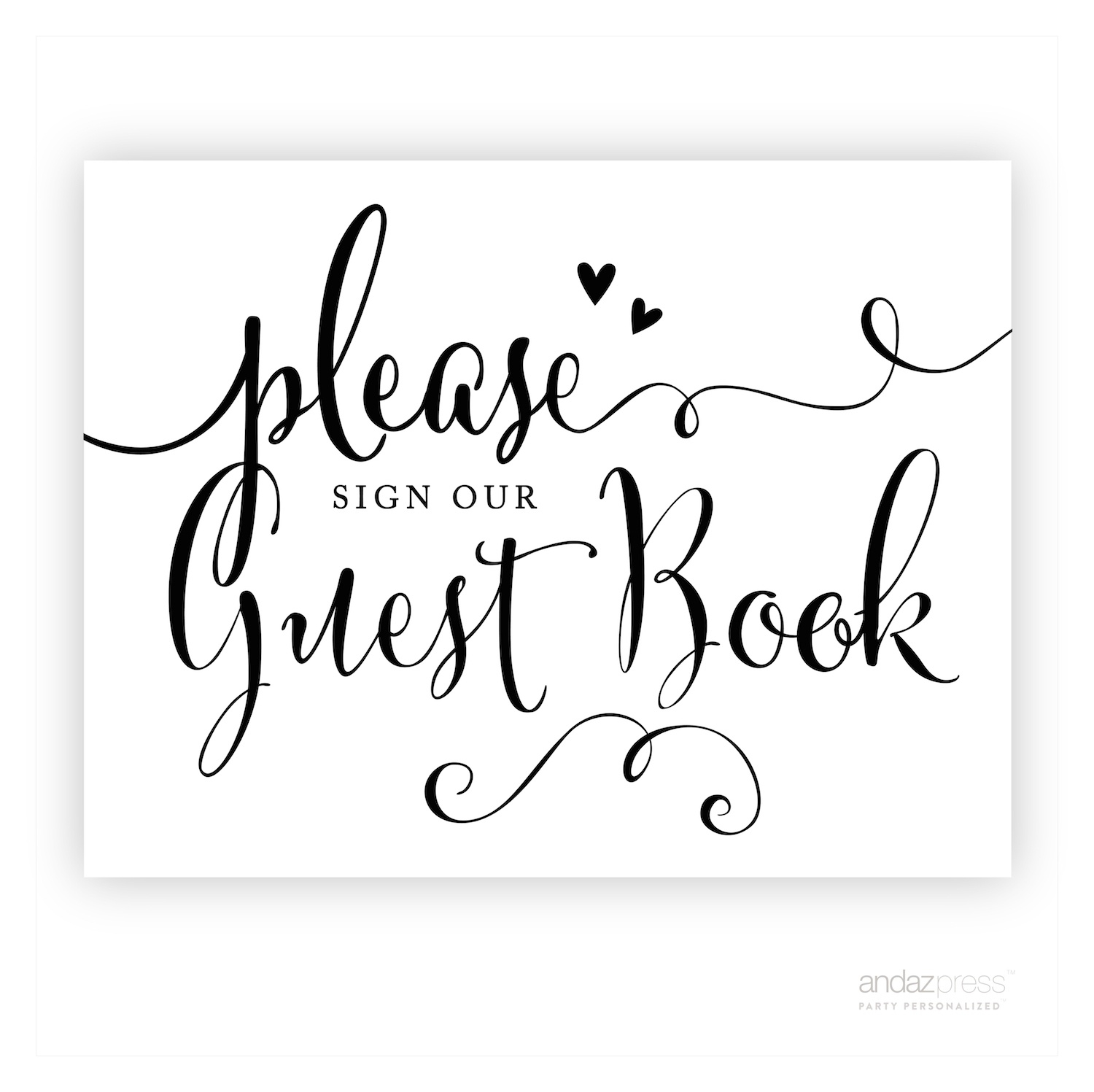 Make A Guest Book Sign For Your Wedding Or Event Our Free Printable 
