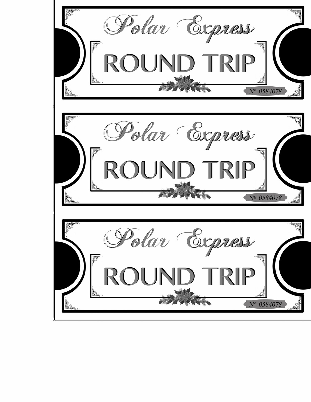 Mommy Will Play Polar Express Tickets Printables 