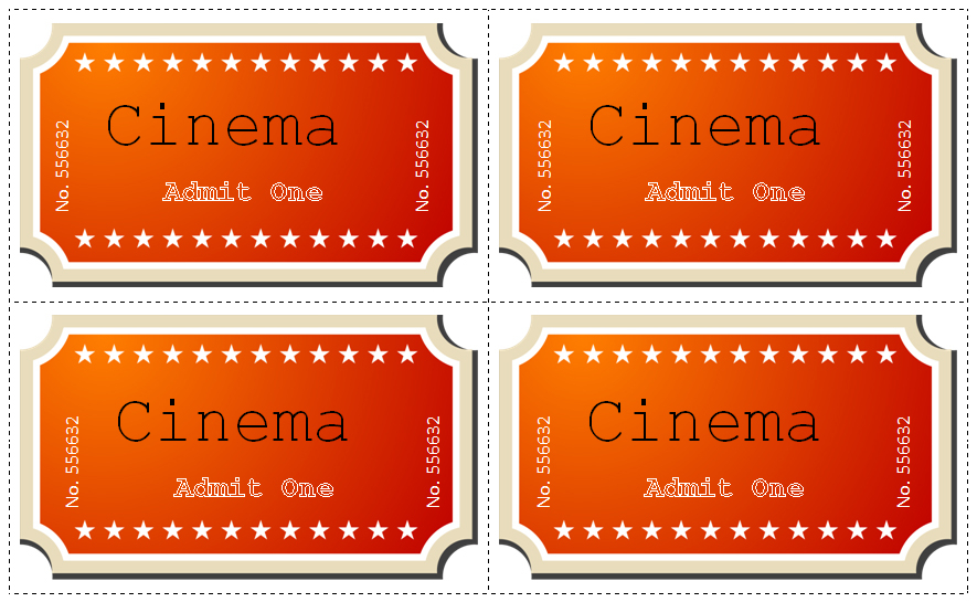 Movie Ticket Template Free Word Templates