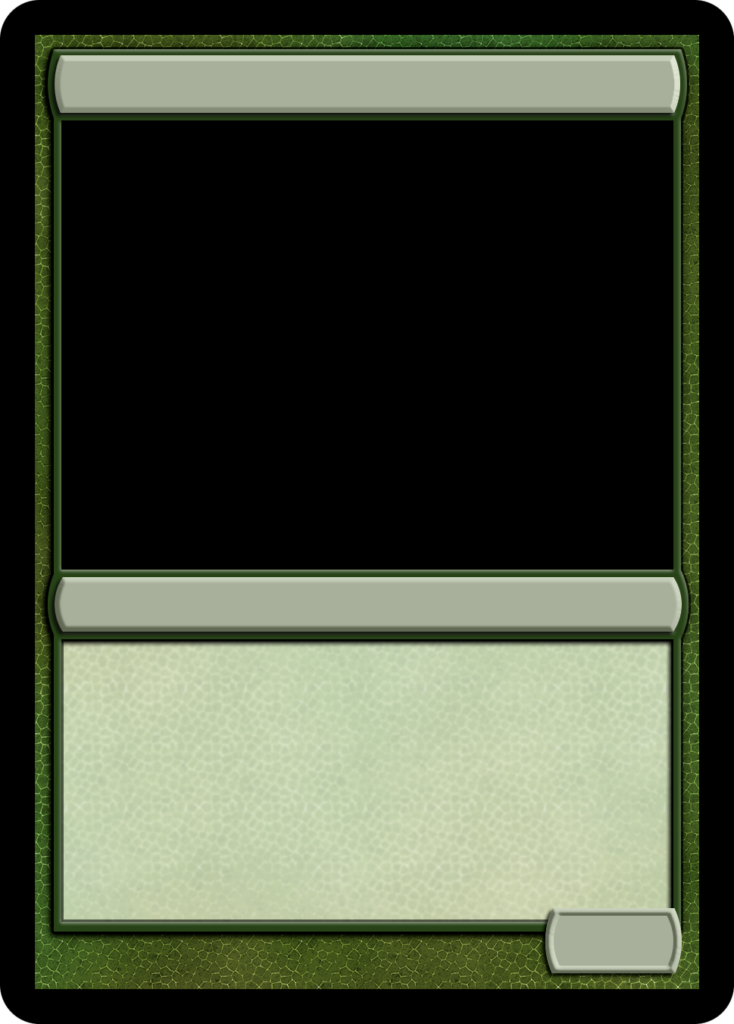 MTG Monogreen Creature Template Magic The Gathering Cards Magic