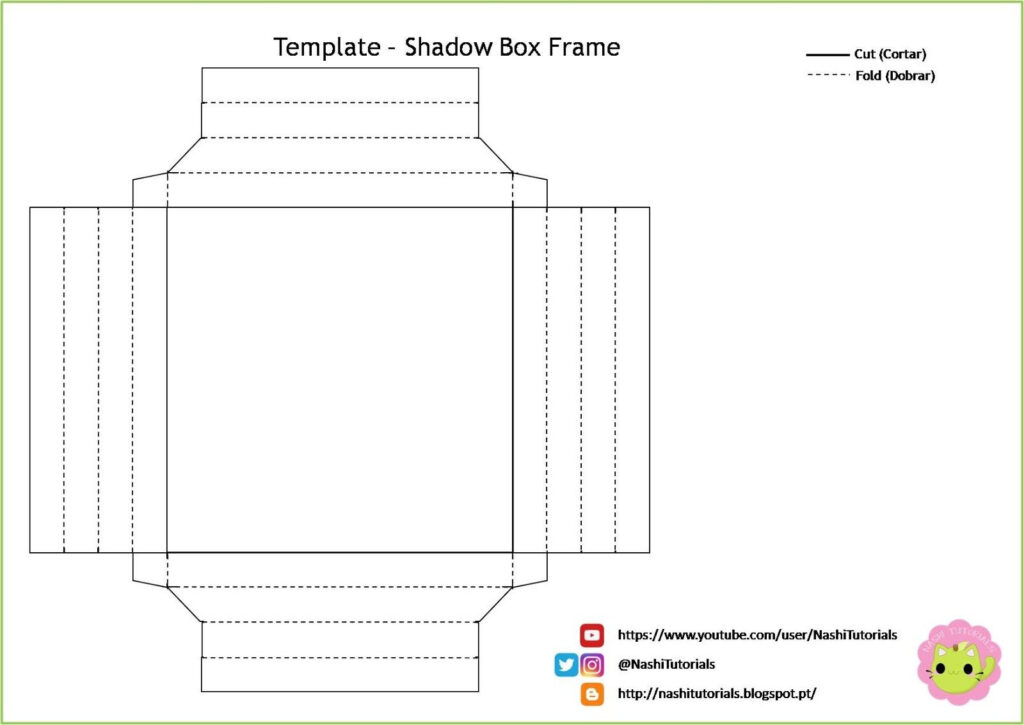 Nashi Tutorials DIY Shadow Box Frame Paper Template Molduras De
