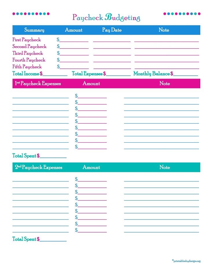 New Weekly Paycheck Budget Template exceltemplate xls xlstemplate 