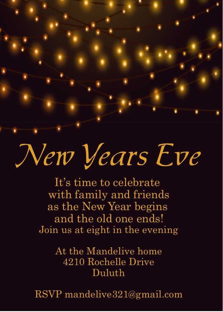 New Years Eve Party Invitation Templates Free New Years Eve 