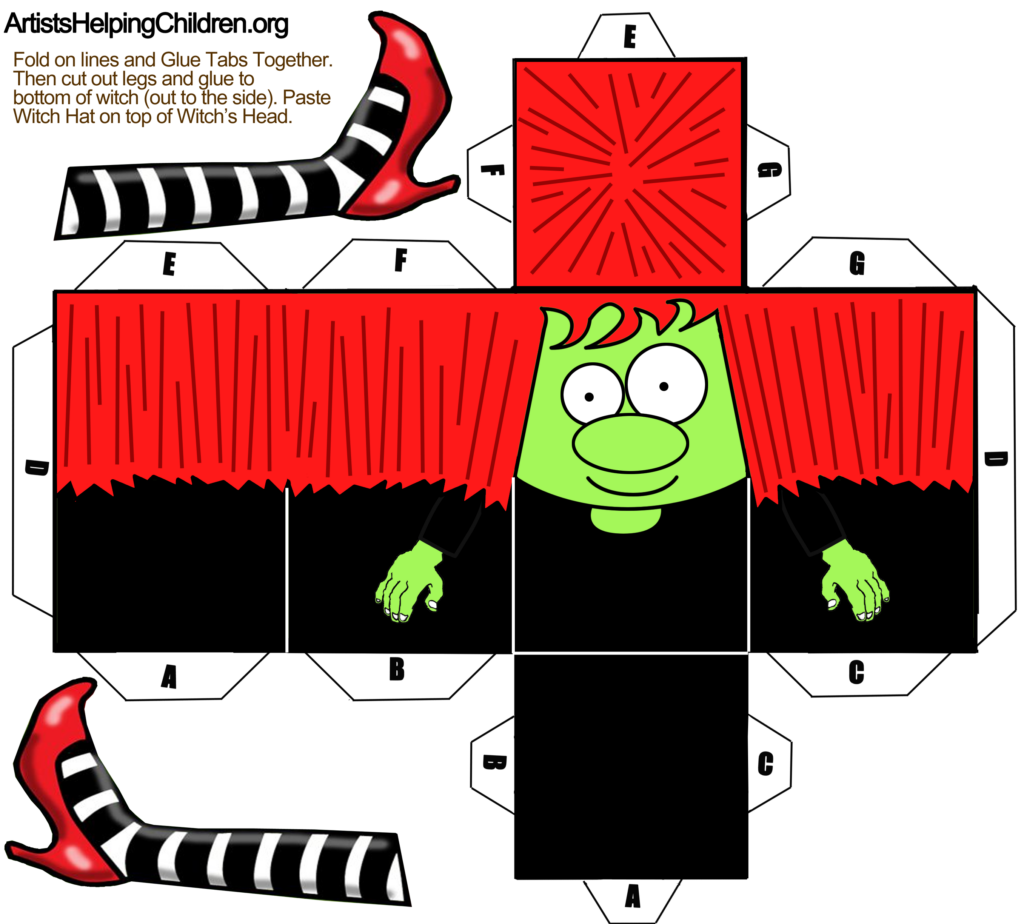 Paper Crafts Templates Print Out For Halloween Free Paper Toys
