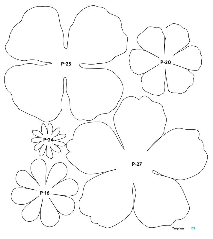 Paper Flower Templates From The Book Bold Beautiful Paper Flowers 