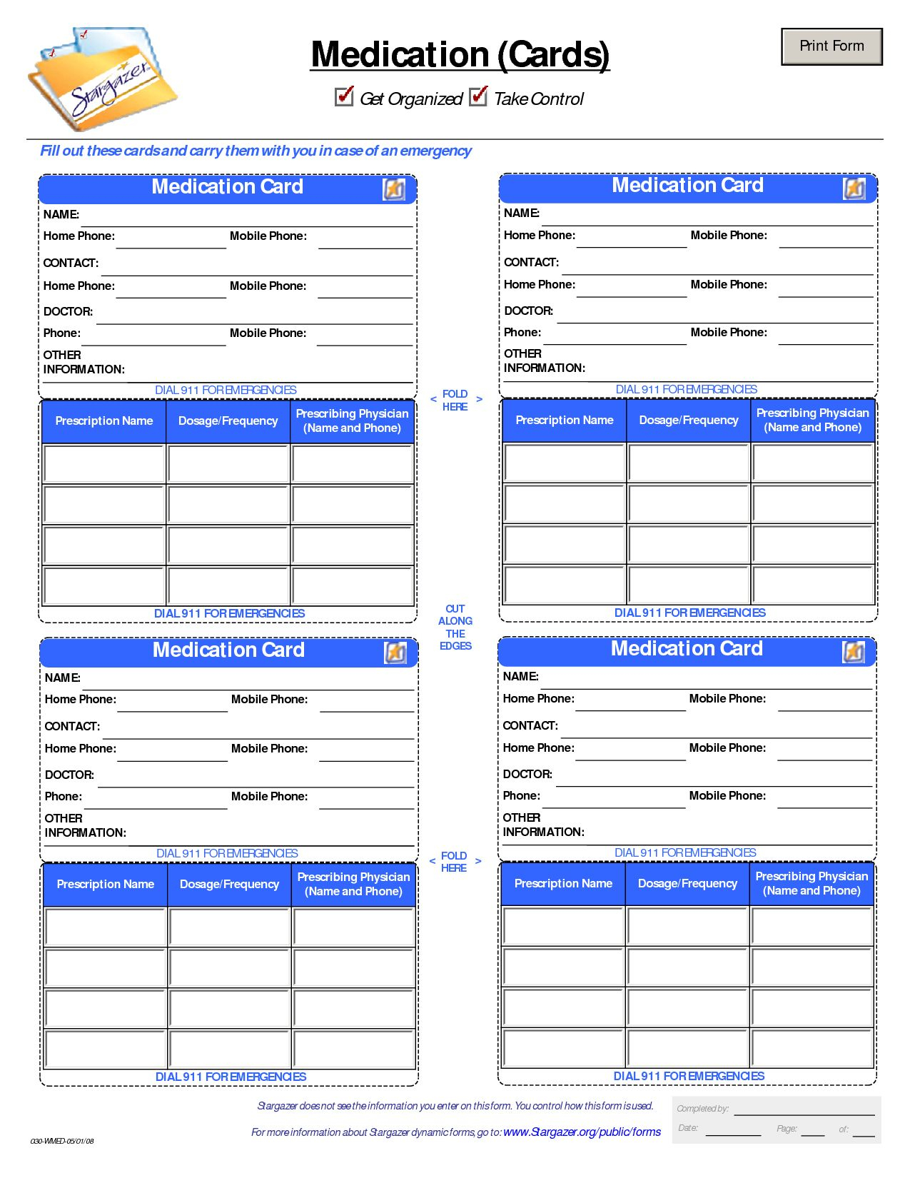 Patient Medication Card Template In 2020 Medication List Medical 