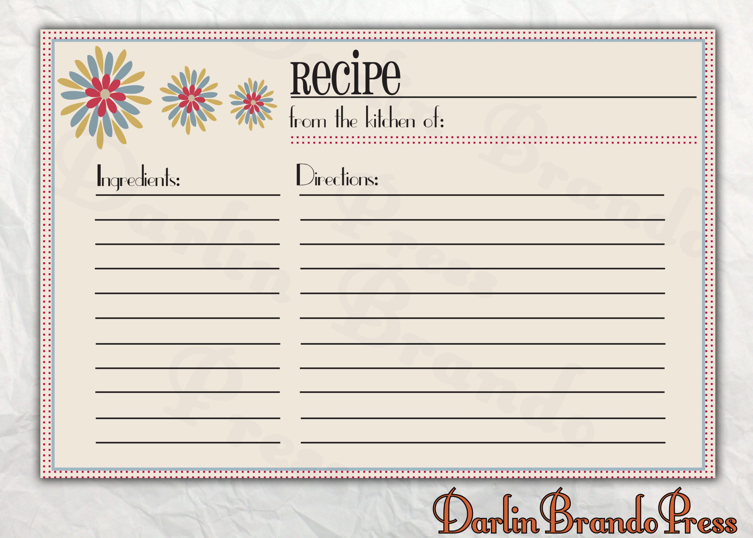 Pin By Lisa McCormick On Recipe Card Recipe Cards Printable Free
