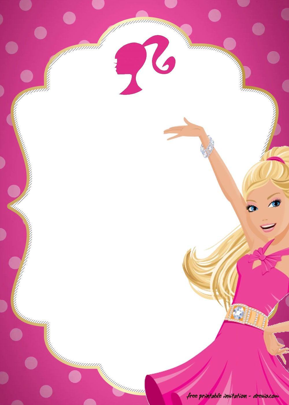 Pin On Barbie Invitations Ximena 4 Birthday