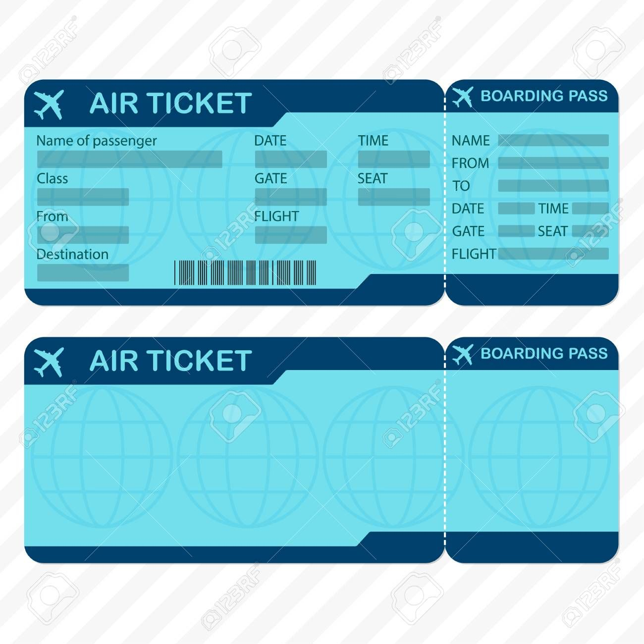 Plane Ticket Template Calep midnightpig co Throughout Plane Ticket