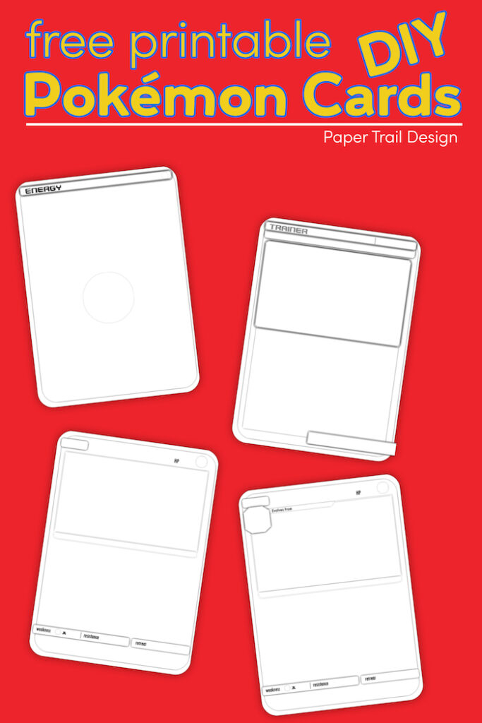 Pok mon Card Template Free Printable Paper Trail Design