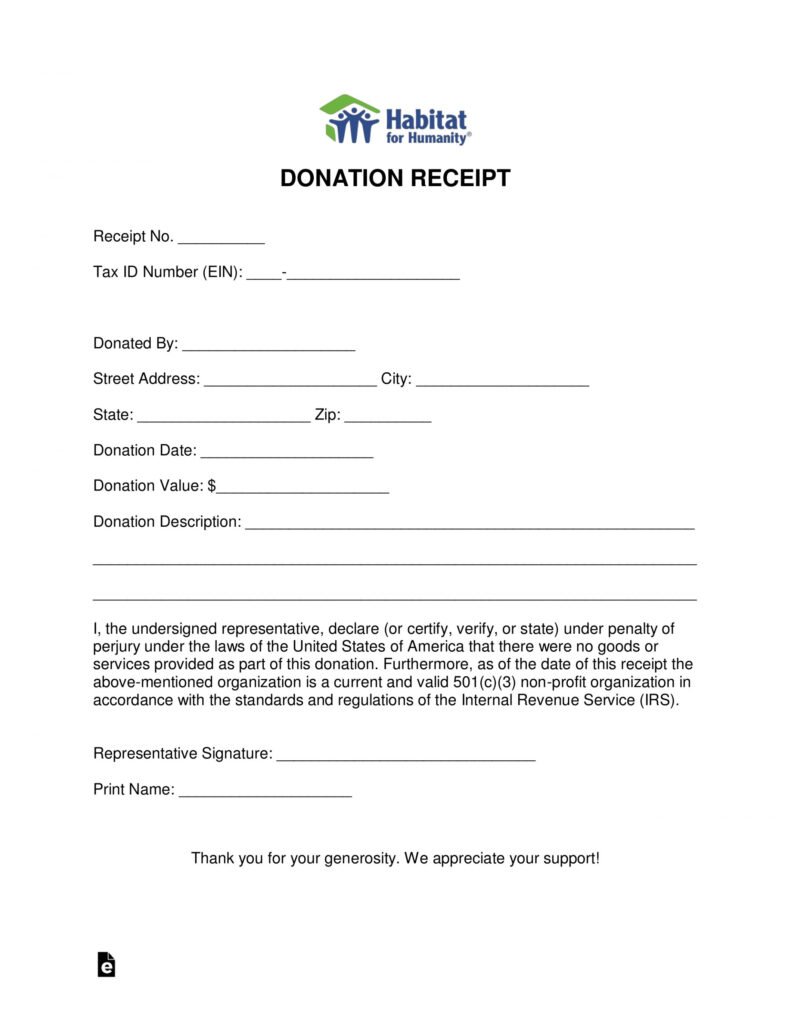 Printable 501c3 Donation Receipt Template Risakokodake