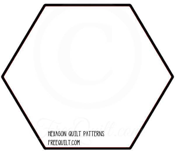 Printable Hexagon Quilt Template DocTemplates