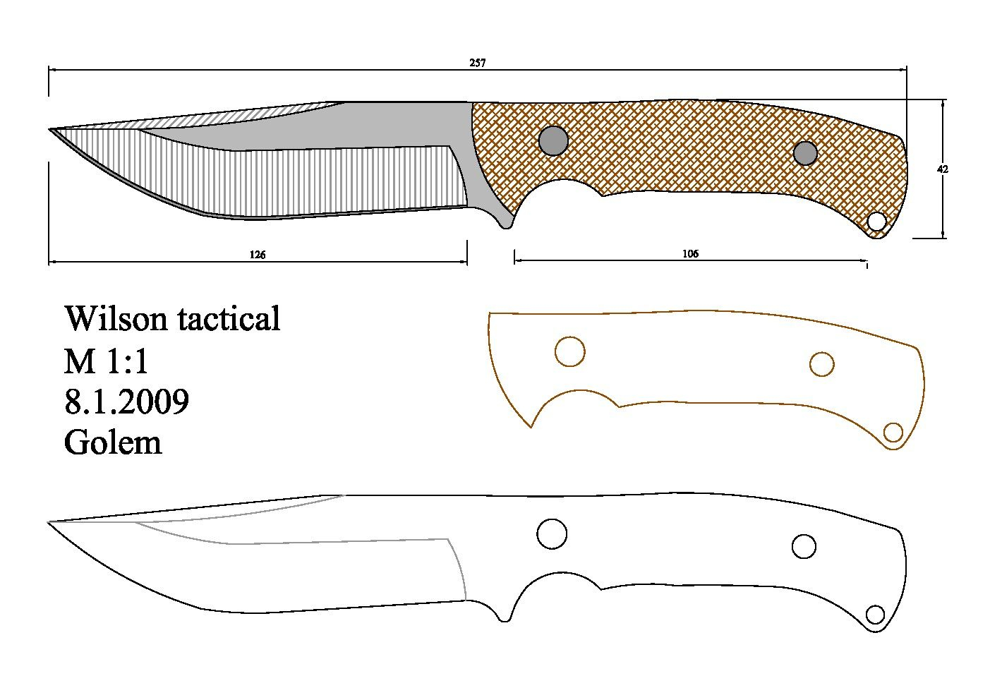 Printable Knife Templates To Print Template Printable Print Knife 