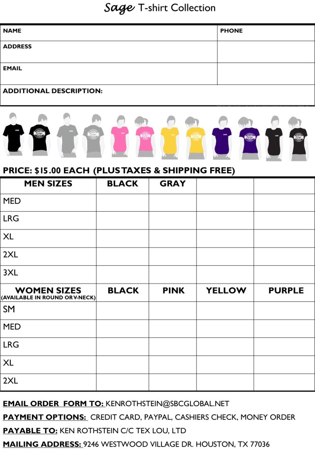 Printable T Shirt Order Forms Templates