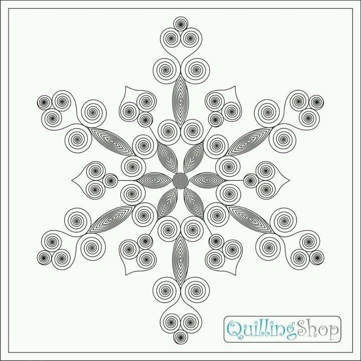 Quilling Snowflake Pattern Snowflakes Pattern Quilled Snowflakes 