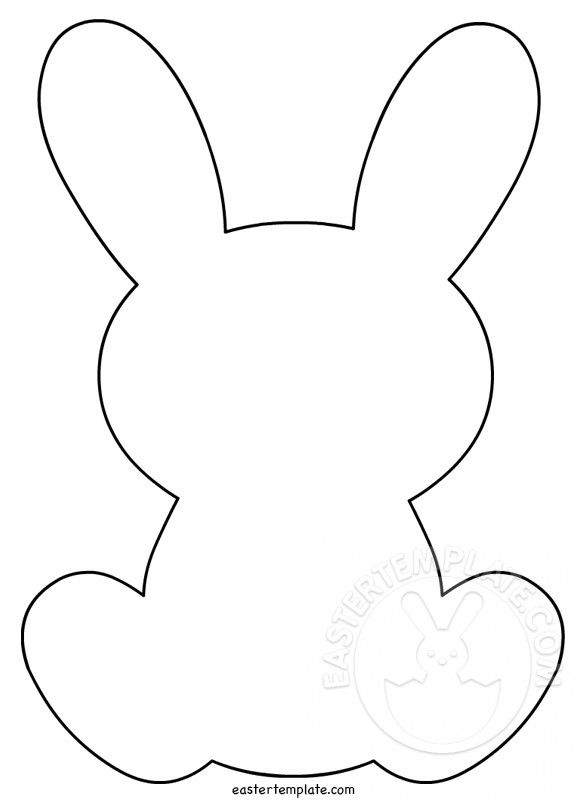 Rabbit template printable Bunny Outline Easter Bunny Template 