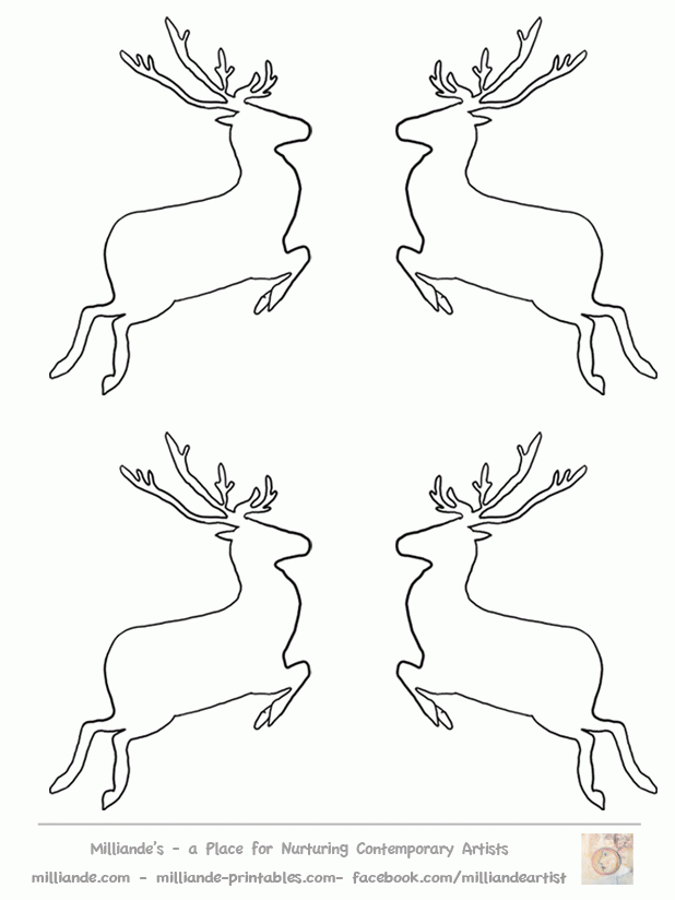 Reindeer Template Printable Coloring Home