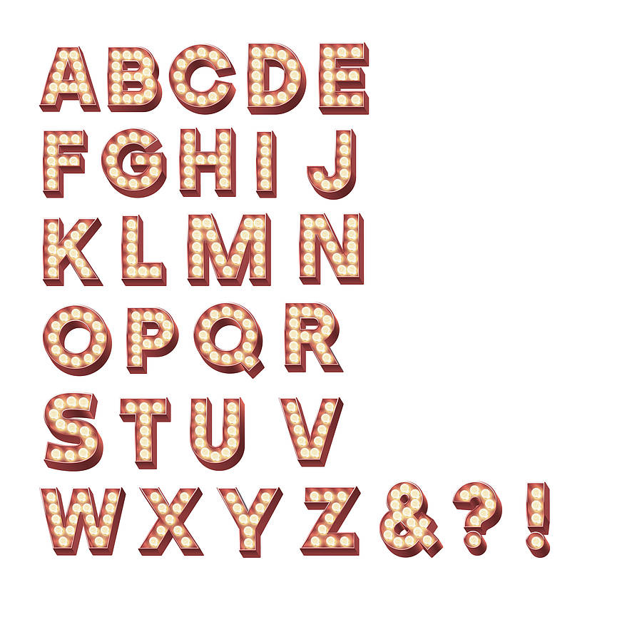 Retro Cinema Marquee Letters Wall Sticker By Oakdene Designs
