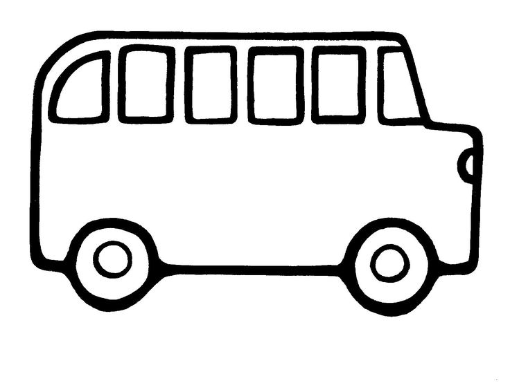 School Bus Outline Template School Bus Drawing School Coloring Pages 